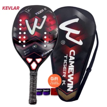 Camewin Racket Tennis Female Professional Paddle 2024 Carbon Racket Beach Tennis Fiber Paddle Mens Paddle Shovel Tennis Bag