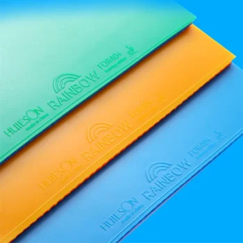 Huieson Colorful Rainbow Table Tennis Rubber Sheet Green Yellow Blue Colored Ping Pong Rubber with 2.0mm High Density Sponge