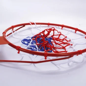 Soccer Ball 1Set 45cm Portable Wall Mounted Basketball All-weather Resistant Hoop Goals Rim and Net for Indoor Outdoor Use