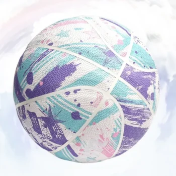Women Size 6 Basketball PU Wear-resistant Explosion Proof Indoor Outdoor Training Ball Adults Female Team Match Basketball