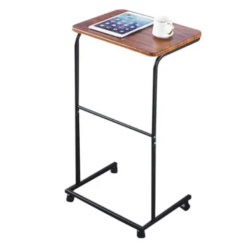 Movable End Table Metal Frame Side Table With Wheels Living Room Bedroom Sofa Table Corner Storage Rack End Tables Furniture