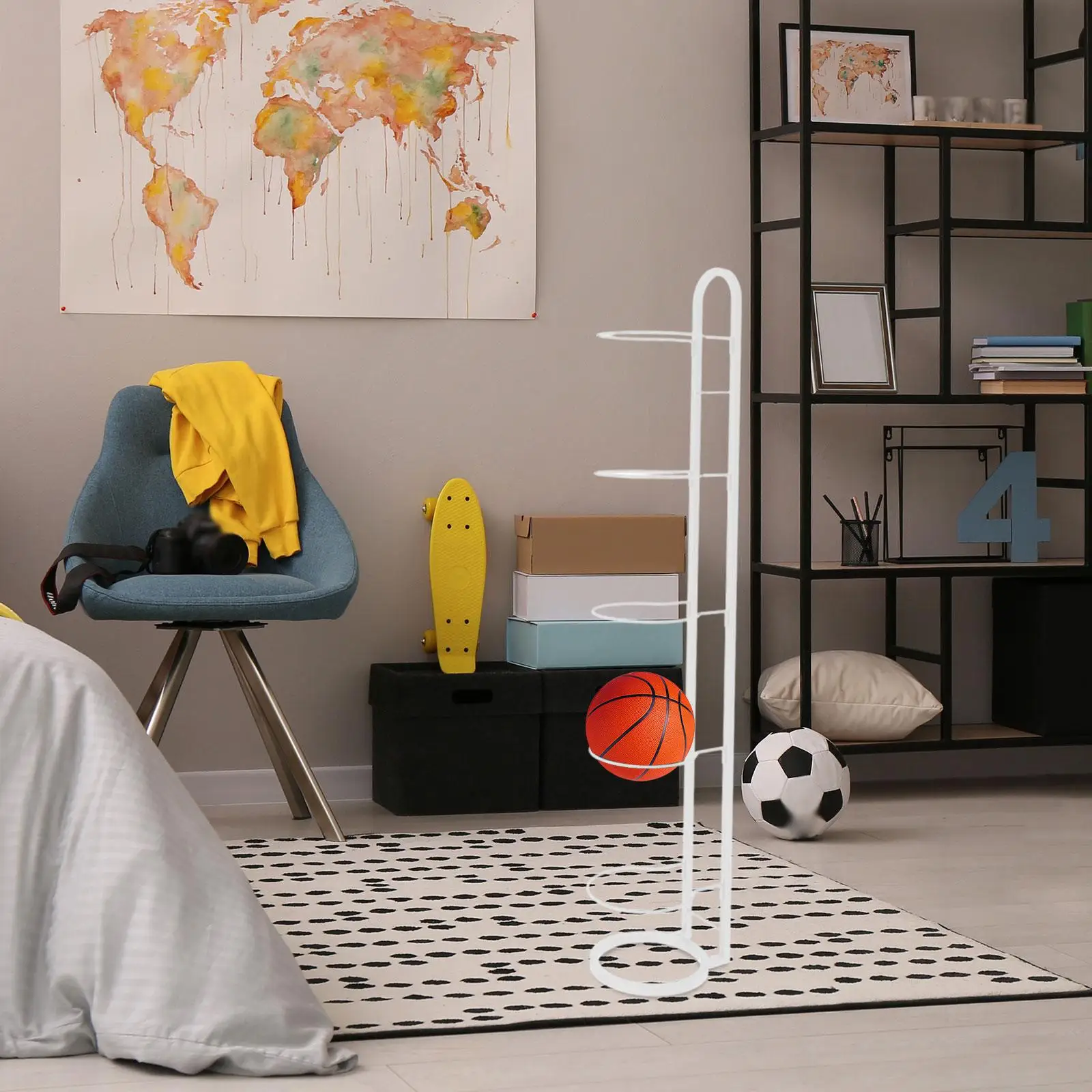 5 Layer Basketball Display Rack Volleyball Stand Holder Vertical Ball Shelf for Exercise Ball Football Living Room Outdoor Home 5 Layer Basketball Display Rack Volleyball Stand Holder Vertical Ball Shelf for Exercise Ball Football Living Room Outdoor Home
