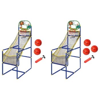 Arcade Basketball Game Set with Balls and Hoop Kids Basket Goal Sport Play for