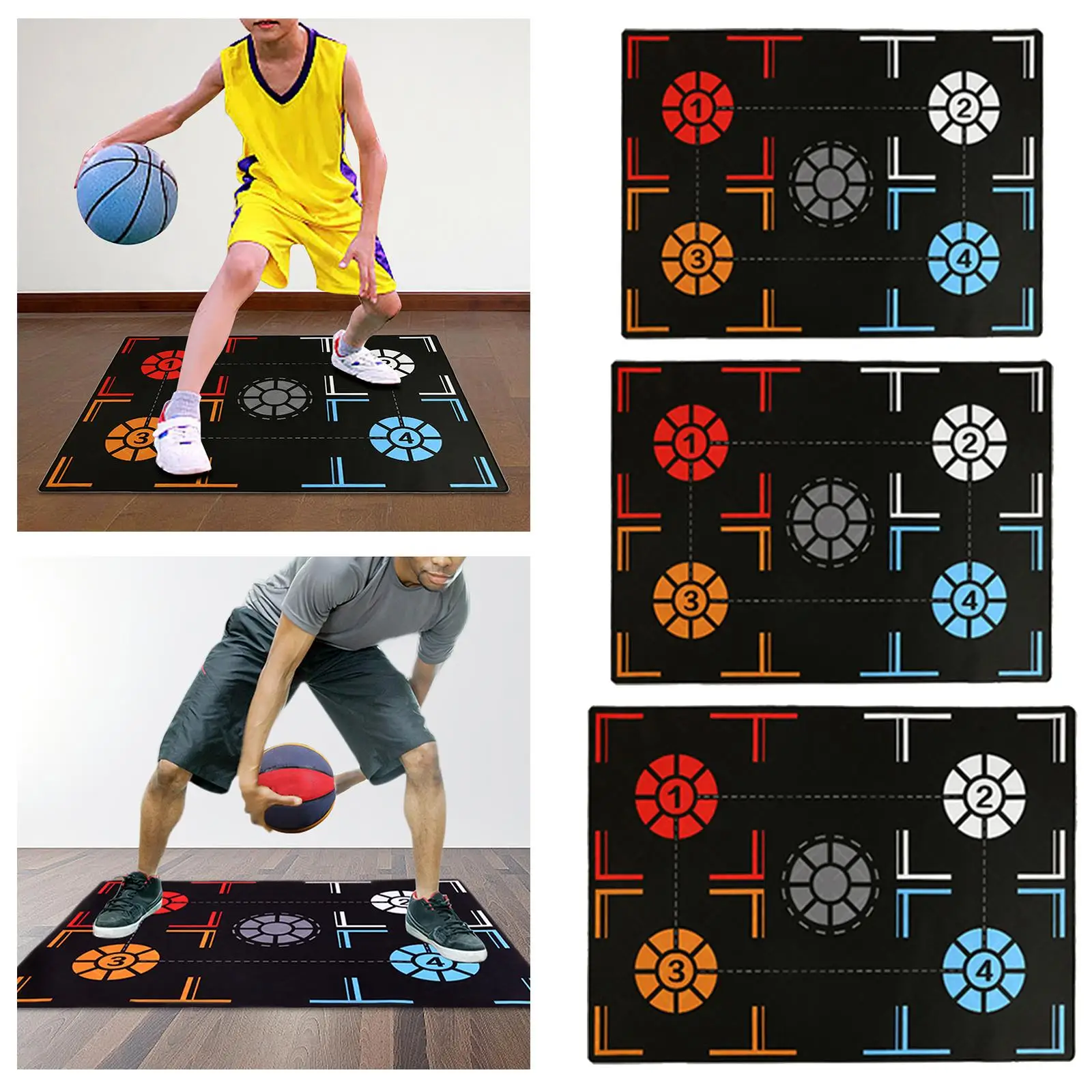 Basketball Training Mat Enhance Agility Non Slip Players Pace Ball Control Dribbling Ball Exercise Mat for Fitness Home Indoor