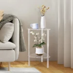 Clear Acrylic End Table, Corner Side Table For Small Spaces, Small Accent Table For Living Room, Bedroom