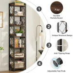 kf-S1c371b05fa8a40eaa34baaa3d5f81f26k-Tribesigns-78-7-Inch-Extra-Tall-Narrow-Bookshelf-7-Tier-Skinny-Bookcase-for-Small-Spaces-Freestanding