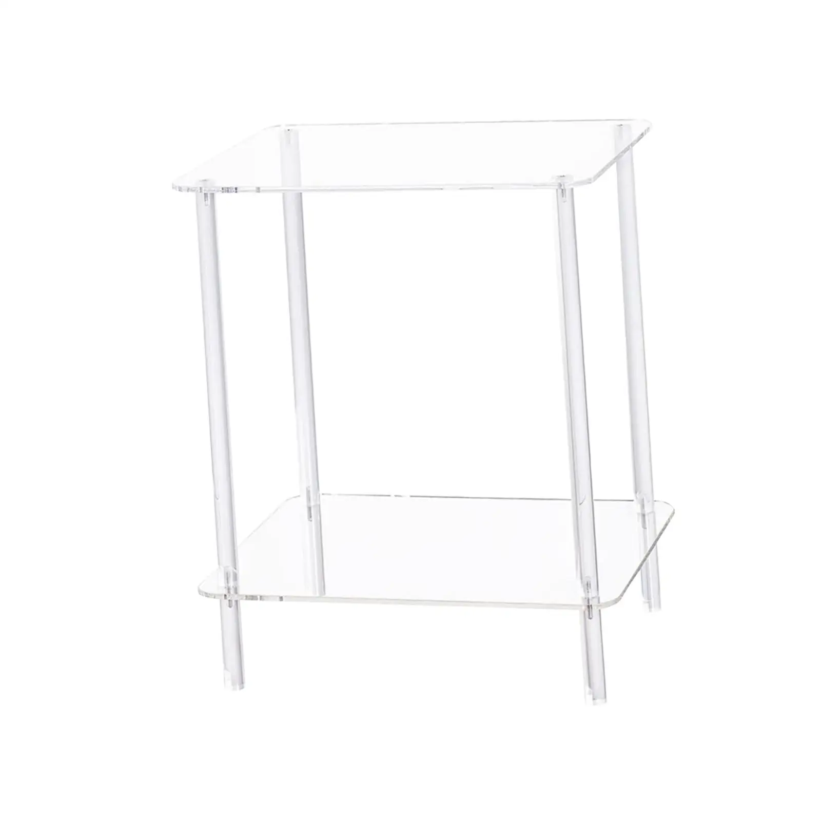 Acrylic Table End Table Bedside Furniture Suitable for Living Room Easy Assembly for Bathroom Hallway Bedroom Bedside Office