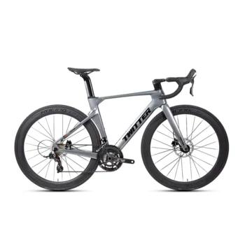 R10 Road Bicycle With Carbon Integrated Handlebar 50mm Carbon Wheels Full Hydralic Disc Brake Carbon Racing Road Bike