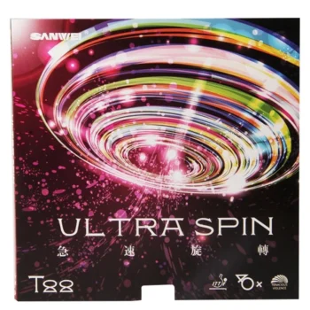 SANWEI T88 Ultra Spin Table Tennis Rubber Semi-sticky Control Loop Ping Pong Rubber with High Elasticity Sponge