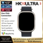 2024 HK10 Ultra 3 AMOLED Smart Watch Photo Album Men Local Music TWS ChatGPT Smartwatch 1GB ROM Black Bluetooth Call