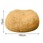 kf-S584fafcb90924127a9b7b1c577441400S-No-Stuffed-Gray-Bean-Bag-Chair-Giant-Beanbag-Pouf-Sofa-Bed-Puff-Ottoman-Futon-Room-Seat