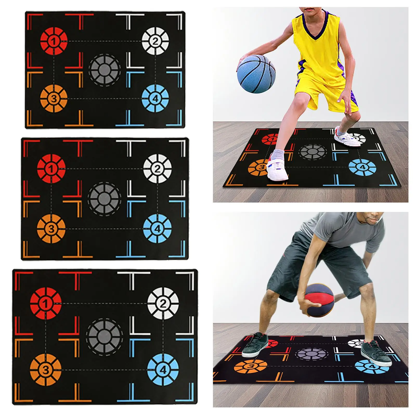 Basketball Training Mat Enhance Agility Non Slip Players Pace Ball Control Dribbling Ball Exercise Mat for Fitness Home Indoor