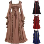 Spring and Summer Fashion Style European Women Long Dress European Clothing Dresses Church