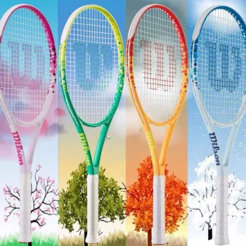 Original Wilson Tennis Rackets Full Carbon Fiber Professional Competition Racket Adult Men Women Novice Training Tennis Racquet
