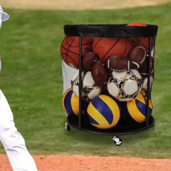 Basketball Mesh Bag 15L Mesh Ball Bag Large Sports Ball Bag Outdoor Organizer For Holding Basketball Volleyball Baseball