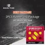 Reactor Cabor 2PCS Table Tennis Rubber with Cake Sponge Stick Ping Pong Rubber Popular Rubber for Table Tennis Training Rubbers