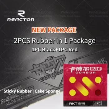 Reactor Cabor 2PCS Table Tennis Rubber with Cake Sponge Stick Ping Pong Rubber Popular Rubber for Table Tennis Training Rubbers