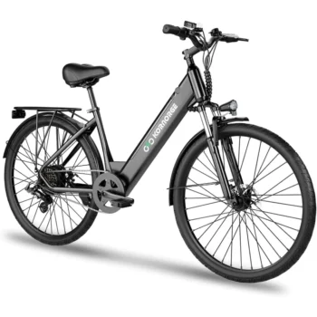 26” Electric Bike for Adults, 350W Motor Ebike Up to 19.98 MPH, 36V 12.5Ah Battery, Dual Shock Absorber Electric Bicycle