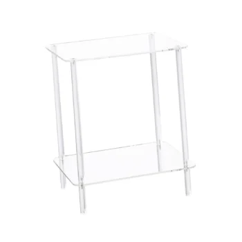 Acrylic Table End Table Bedside Furniture Suitable for Living Room Easy Assembly for Bathroom Hallway Bedroom Bedside Office