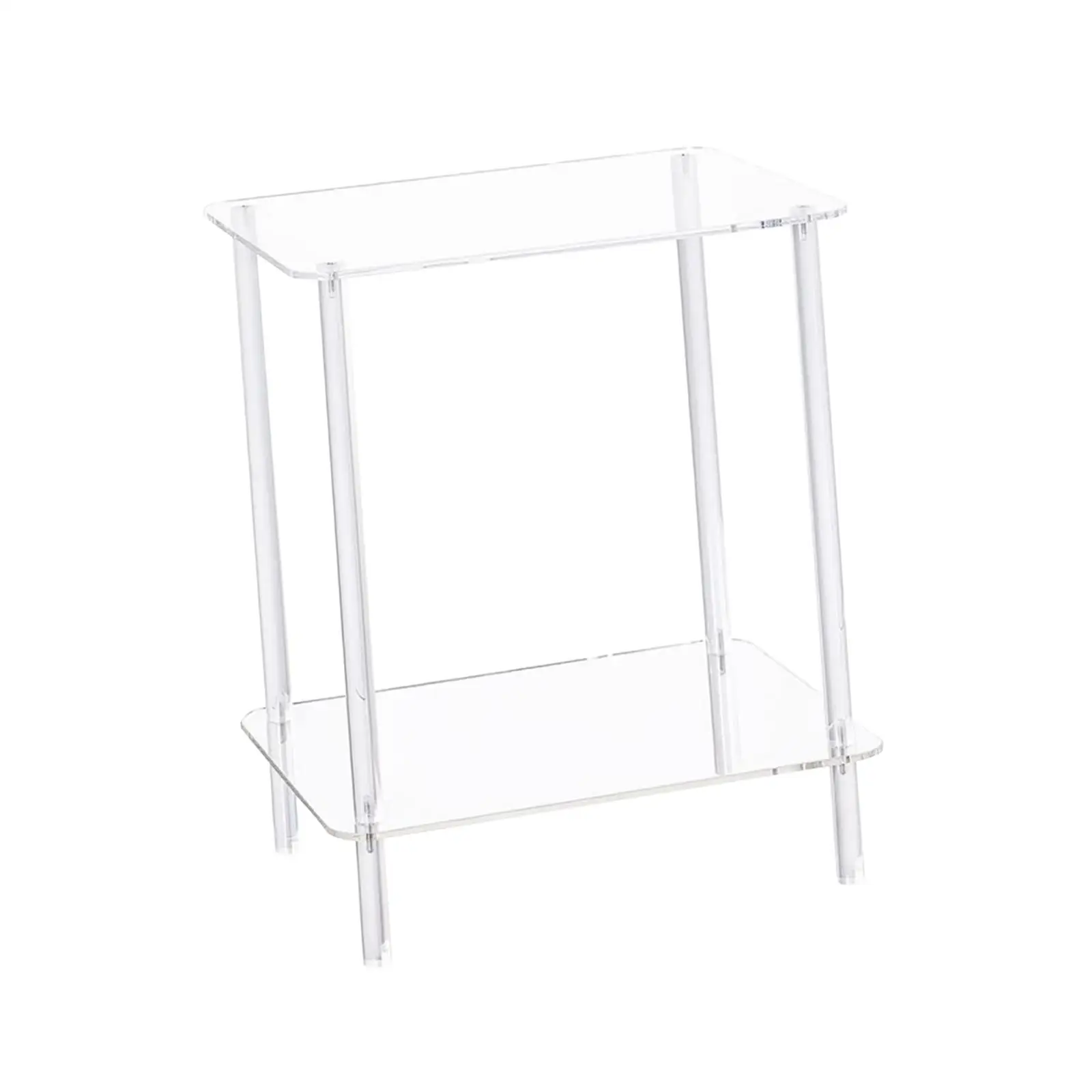 Acrylic Table End Table Bedside Furniture Suitable for Living Room Easy Assembly for Bathroom Hallway Bedroom Bedside Office