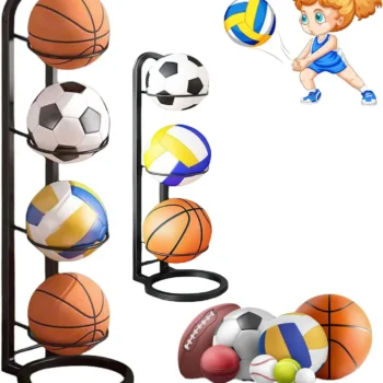 Indoor Multi-Layer Basketball Storage Rack Football Display Shelf Kindergarten Volleyball Stand Holder Cast Iron Stand Display