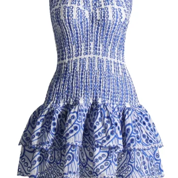 TWOTWINSTYLE Cut Out Layered Hem Sexy Dress For Women Strapless Sleeveless Off Shoulder High Waist Mini Dresses Female Clothing