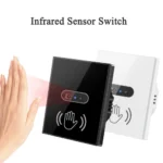 Infrare Wall Smart Light Switch IR Sensor No Need Touch EU Glass Screen Panel Switch Electrical Power On Off Lamp