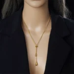 kf-S76360f1160d842c1ba5b918c1da6df83x-DIEYURO-316L-Stainless-Steel-Adjustable-Water-Droplet-Tassels-Necklace-Earrings-Women-New-Golden-Fashion-Jewelry-Set