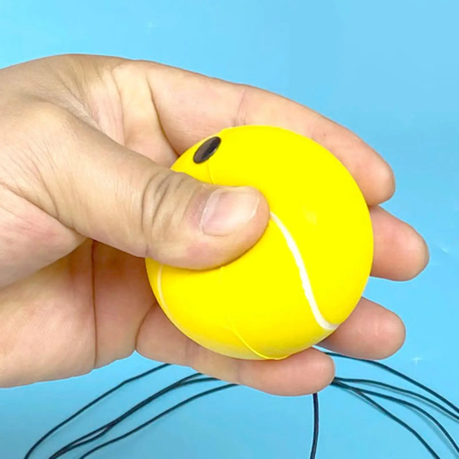 Elastic Tennis Trainer Ball with Cord Sports Tool Exercise Equipment Tennis Trainer Ball 63mm Training Ball for Tennis Practice