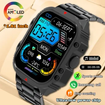 Voice Calling Smart Watch Ultra 1.81 inch Screen 24H Health Monitor Watches Multi Sports Modes, Bluetooth Smartwatch Men Women