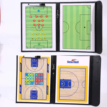 Folding Tactical Basketball Coach Board 2-in-1 Pen Magnetic Basketball Tactical Board Portable Game Training Magnet Clipboard