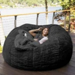 kf-S584fafcb90924127a9b7b1c577441400S-No-Stuffed-Gray-Bean-Bag-Chair-Giant-Beanbag-Pouf-Sofa-Bed-Puff-Ottoman-Futon-Room-Seat