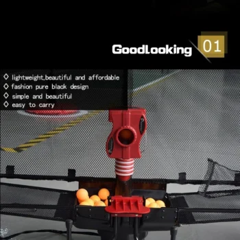 Hot Sale Table Tennis Robot Trainer PingPong Ball Machine With 80 Balls Net And Remote Automatic Shooter
