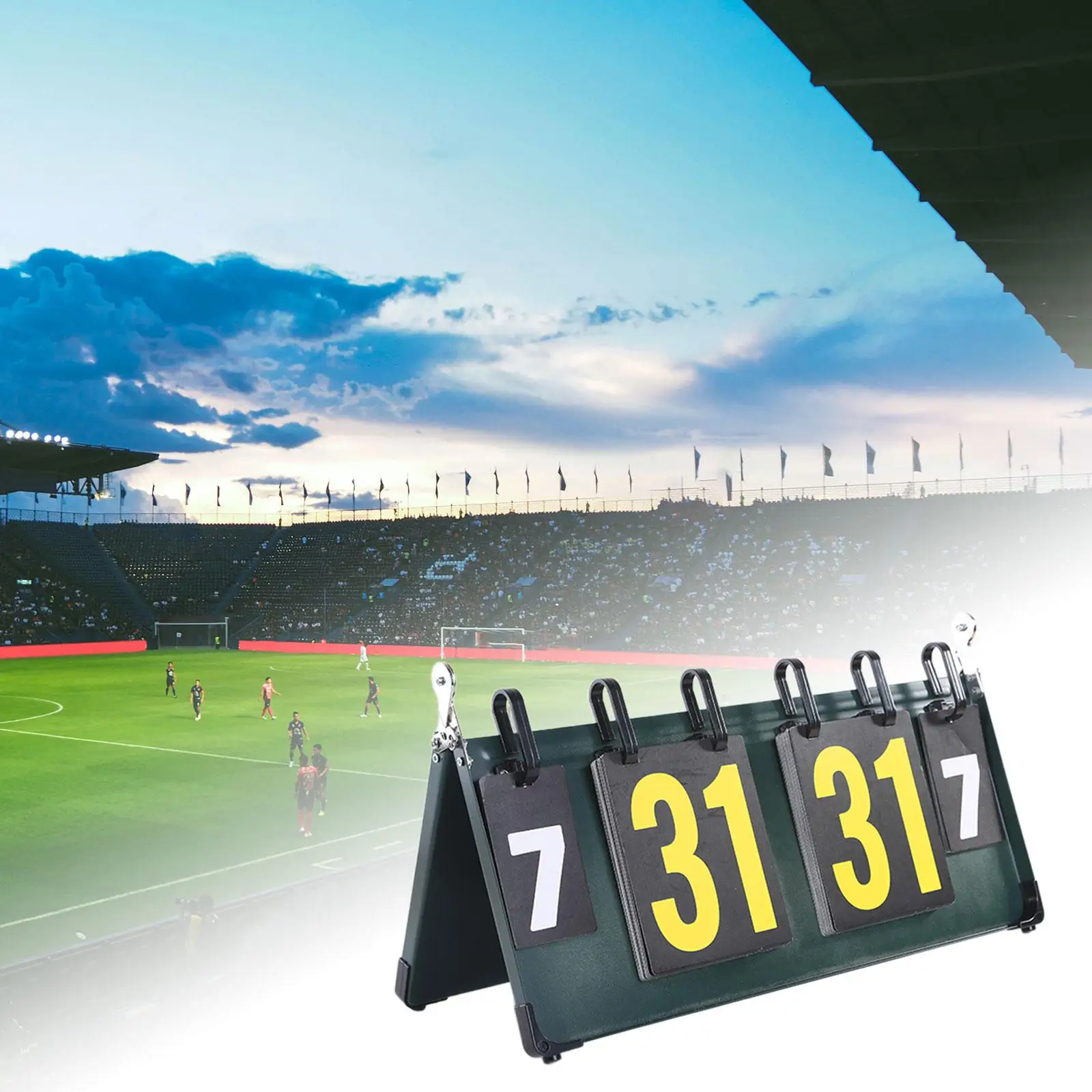 Flip Sports Scoreboard Score Board Practical Basketball Portable Tabletop Score Flipper Score Keeper for Billiards Volleyball