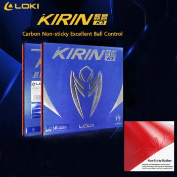 LOKI KIRIN K3 Ping Pong Rubber Non-sticky Table Tennis Rubber Sheet with NEGE Pre-tuned Cake Sponge Backhand(counter) Fast Break