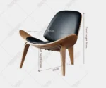 Mobile Denmark Design Chair Smiling Shell Chair Simple Sofa Lounge Chair Armchair Plywood Fabric Living Room Furniture Set