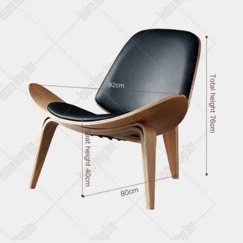 Mobile Denmark Design Chair Smiling Shell Chair Simple Sofa Lounge Chair Armchair Plywood Fabric Living Room Furniture Set