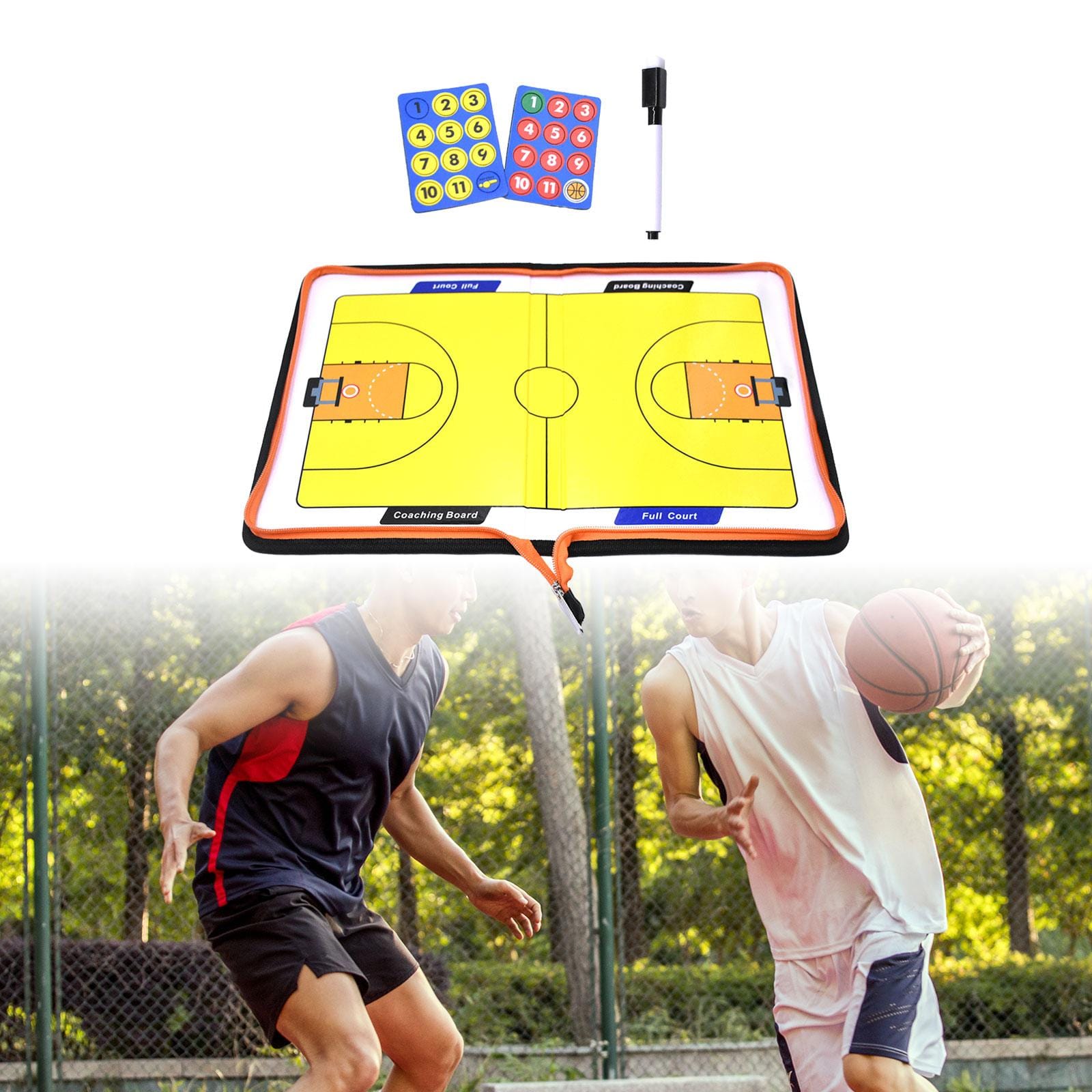 Basketball Coaching Board Techniques Strategy Teaching Training Plan Demonstration Gifts Folding Clipboard Dry Erase Play Board