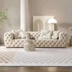 EZ-hm high-end creamy chesterfield sofa living room furniture comfortable couch Italian creative light luxury postmodern sofa