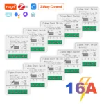 Tuya Zigbee Mini Light Smart DIY Switch 2Way 16A Module Control Smart Home Relay Automation Breaker Works With Alexa Google Home