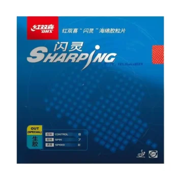 DHS Sharping Table Tennis Rubber, Pimples Out, ITTF Approved Ping Pong Racket with Sponge, Special