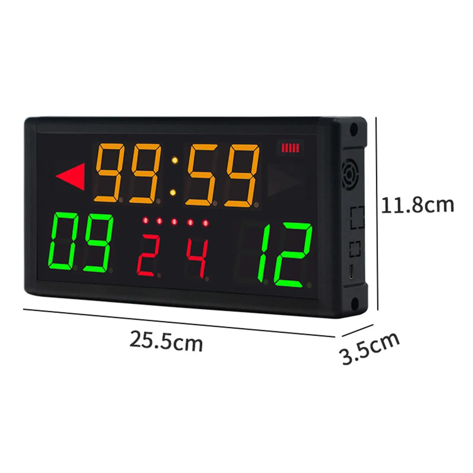 Digital Scoreboard 30M Visual Distance Remote Control Durable Portable Score Clock for Basketball Badminton Volleyball Football