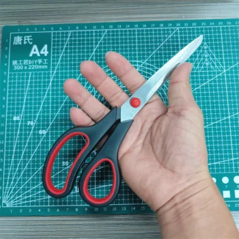 Professional Table Tennis Scissors with Warping Handles Sharp Shears for Cutting Table Tennis Rubber Sheets DIY Tools