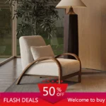 Nordic Simple Small Apartment Light Luxury Living Room Bedroom Sofa Chair Wabi Sabi Leisure Single Chair Chairs Living Room