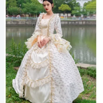 European clothes Medieval Retro Palace Princess Victoria Dress Stage Show Photo