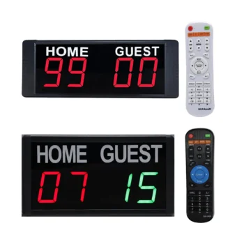 Wall Mounted Electronic Digital Scoreboard for Basketball Soccer Boxing Sports Tennis Boxing Stopwatch Time Counting Foul Count