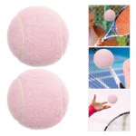 2 Pcs Playful Small Tennis Toys Baby Playground Beginner Training Rubber Ball for Player