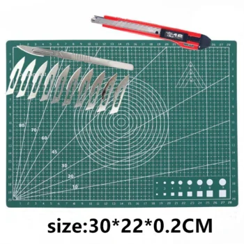 Table Tennis Racket Rubber Cutting Board Cutting Knife Cutting Mat 30*22CM