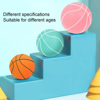 Bouncing Mute Ball Indoor Silent Basketball 24cm Foam Basketball Silent Soft Ball Size 7 Air Bounce Basket Ball 3/5/7 Sports Toy