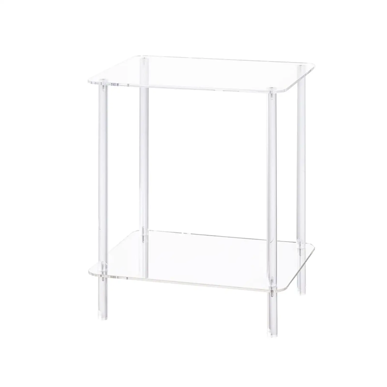 Acrylic Table End Table Bedside Furniture Suitable for Living Room Easy Assembly for Bathroom Hallway Bedroom Bedside Office